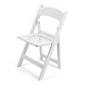 Atlas Commercial Products TitanPRO™ White Resin Folding Chair with Slatted Seat RFCSL6WH